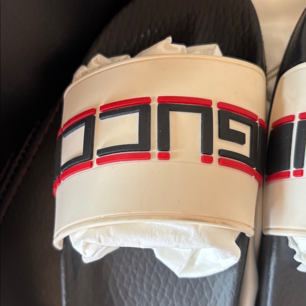 Gucci Cream and Black Logo Slides Size 36 - Picture 6 of 6